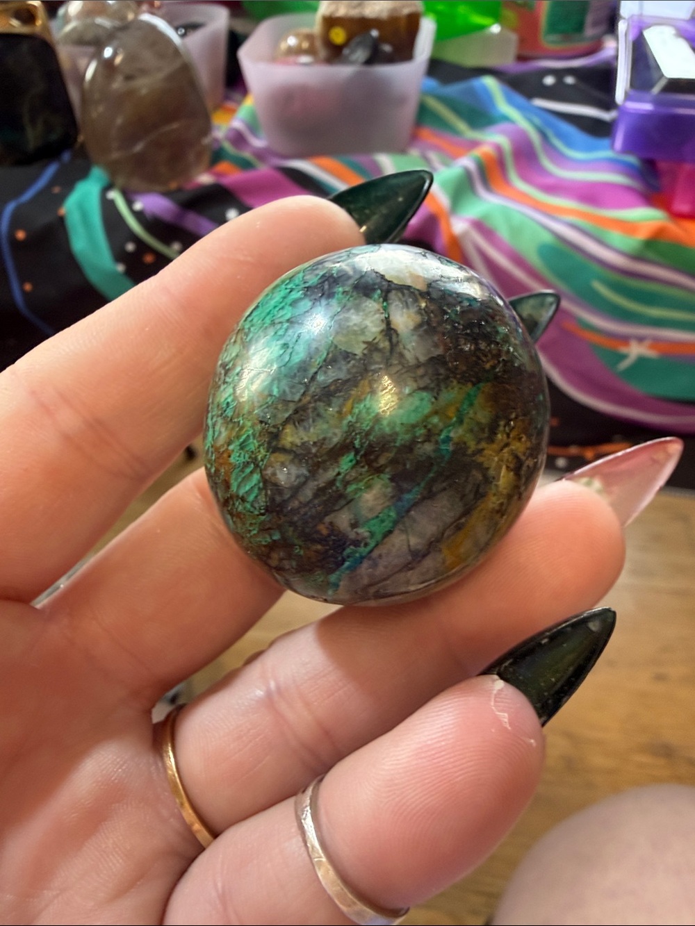 Natural quantum Quattro meditation stone! Four crystals in one combined